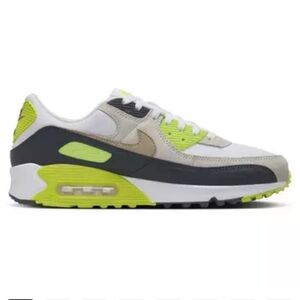 Nike Air Max 90 "White/Cyber/Dark Smoke Grey/Khaki" Men's Shoe